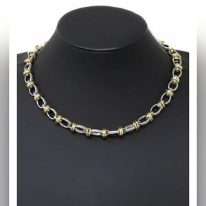 Elegant Gold and Silver Necklace